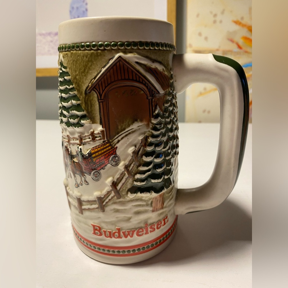 Budweiser Vintage 1984 Christmas Stein